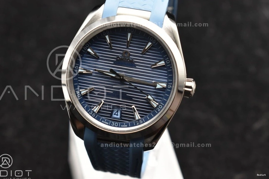 1:1 Summer on Terra Dial Clone Blue VSF Super Strap Blue Rubber A8900 Best 41mm Edition Aqua 1103